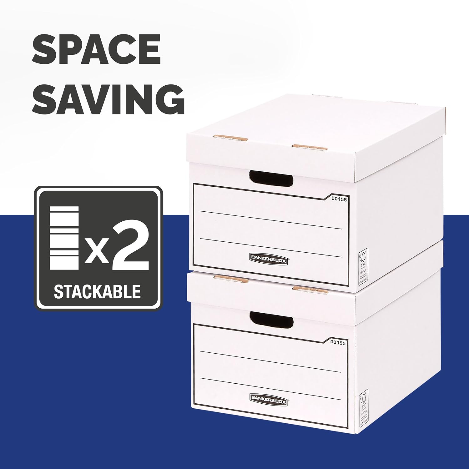 FELLOWES Bankers Box — Boîtes de rangement empilables x10 – Image 2