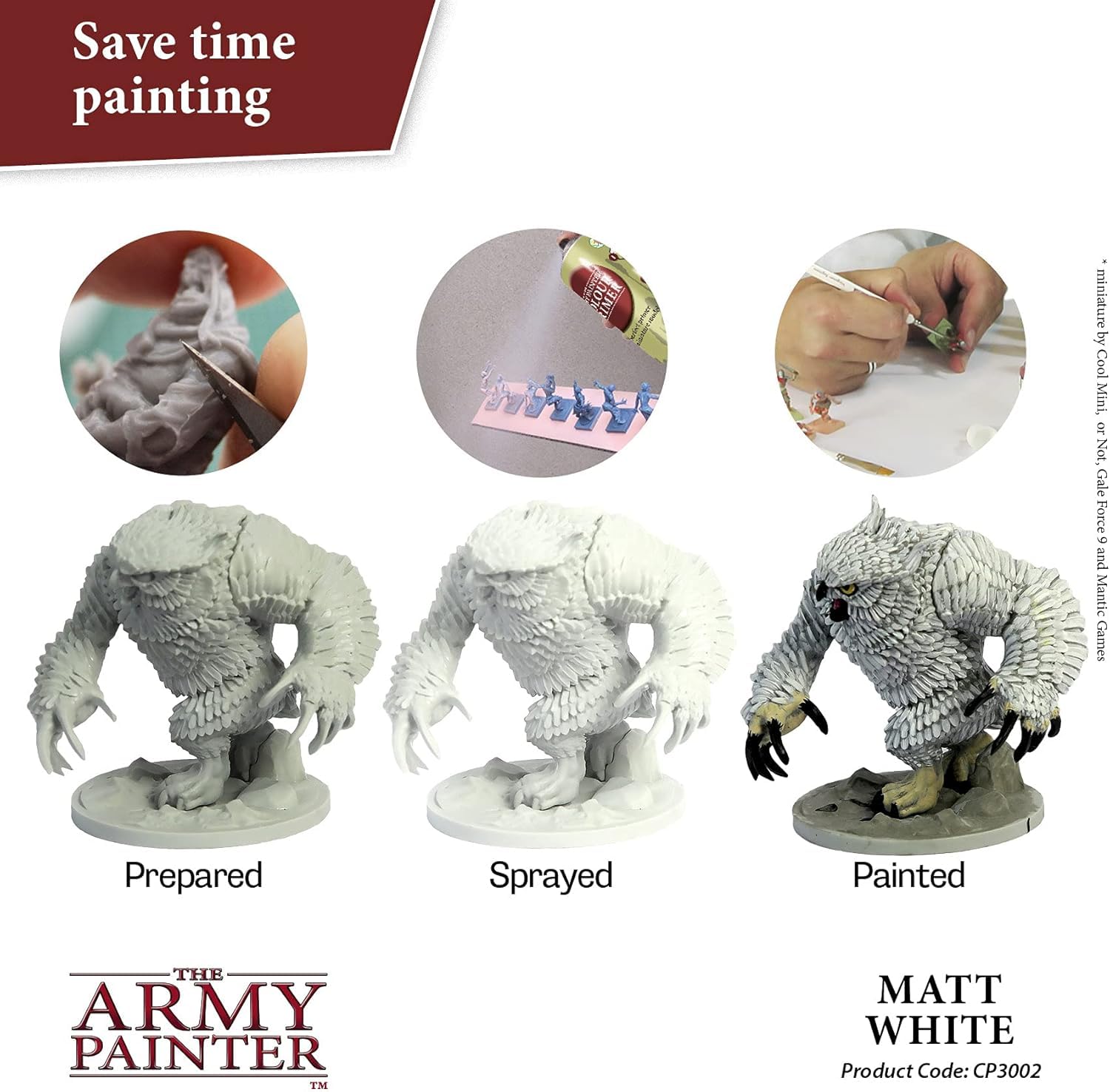 THE ARMY PAINTER Colour Primer Matt White — Spray acrylique 400 ml – Image 3