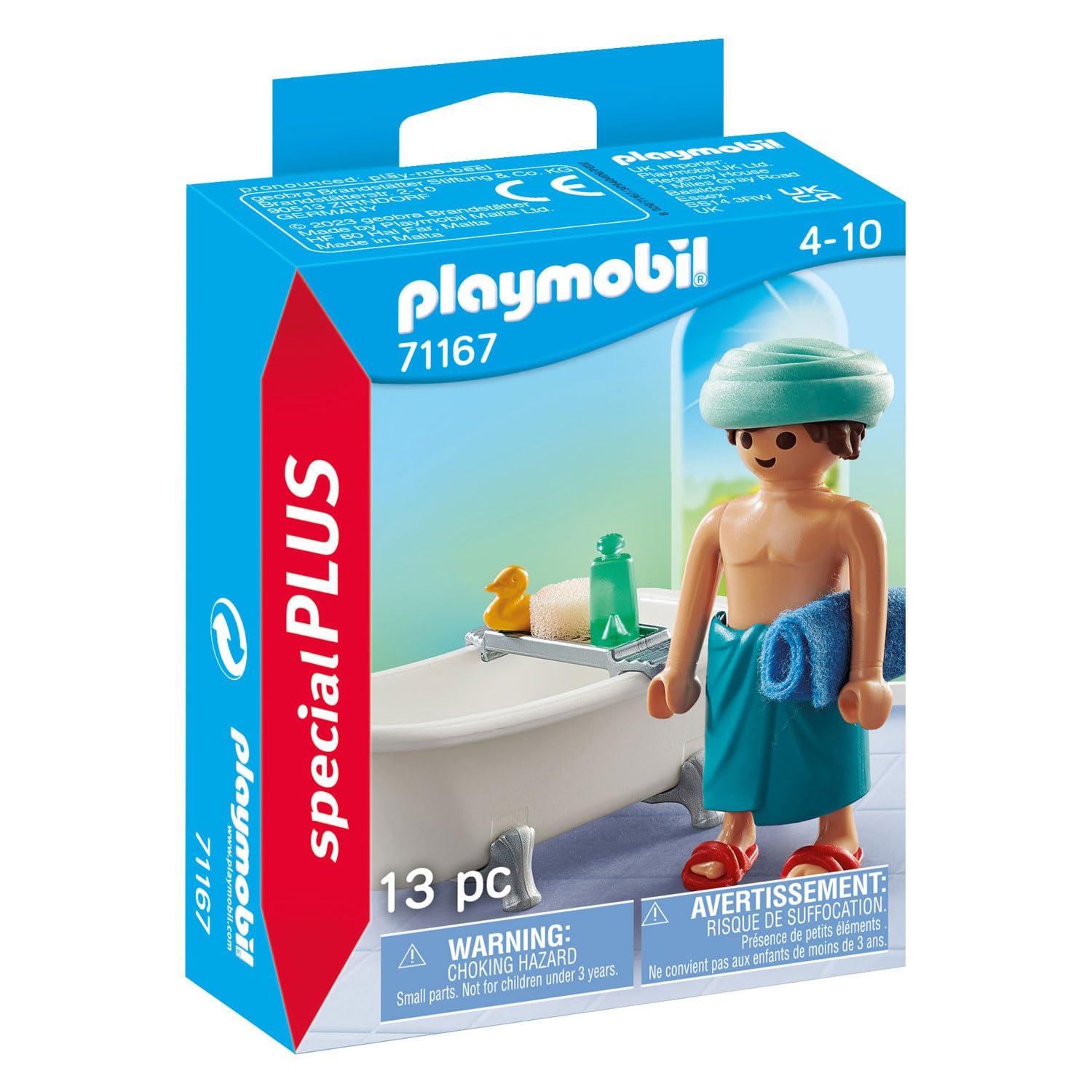 Playmobil 71167 Homme et Baignoire- - La Maison Moderne - City Life Scène de la Vie Quotidienne