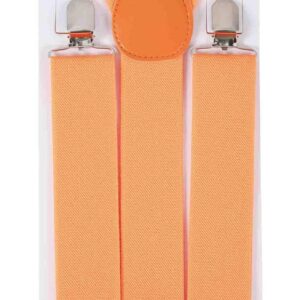 P'tit Clown - 56005 - Bretelles Réglables avec Clips - Largeur 3.5 cm - Unisexe - Pour Carnaval, Cosplay, Halloween, Fêtes Costumées, Soirées à Thèmes - Orange Fluo
