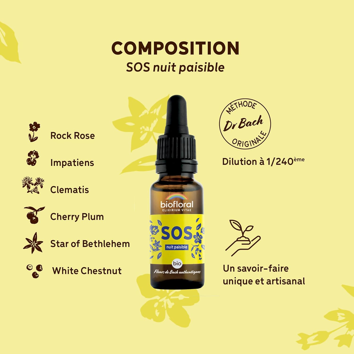 BIOFLORAL — Fleurs de Bach SOS Nuit Paisible 20ml – Image 2