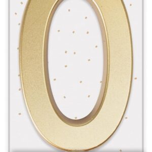 P'TIT CLOWN - Bougie Géante Anniversaire - Bougie Chiffre - Parfaite pour Décoration Gâteau - Fête Enfant, Adulte, Birthday Party - Hauteur : 13 cm - Or (0)