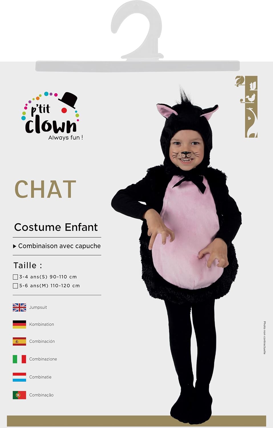 P'TIT CLOWN — Déguisement animal enfant Chat 3-4 ans – Image 3