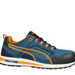 Puma Safety Crosstwist Low Chaussures de sécurité Taille 36, Bleu/Orange, 36 EU