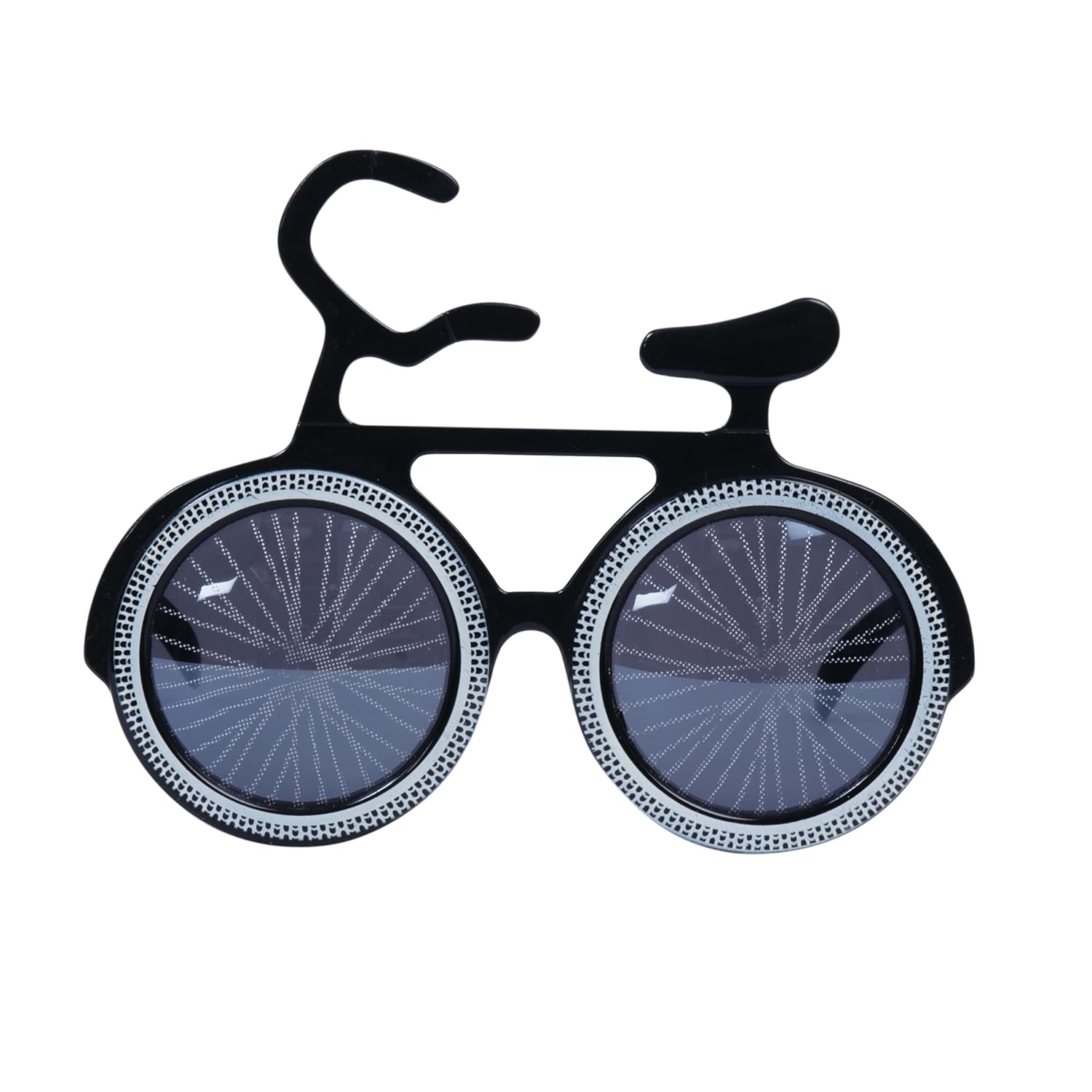 P'TIT CLOWN - Lunettes Fantaisies - Funny Party Glasses - Adulte - Parfaites pour Déguisement Carnaval, Cosplay, Soirée Cocktail, Fête Tropicale - Plastique (Lunettes vélo)