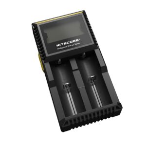 Nitecore 2 Accus Chargeur Noir