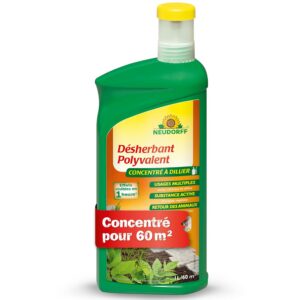 Neudorff Finalsan Désherbant Polyvalent - Combat les mauvaises herbes et la mousse telles que les pissenlits. Sans glyphosate, Concentré pour 60m², 1 L