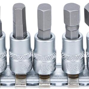 BGS 2161 - Jeu de douilles à embouts - 6,3 mm (1/4") - six pans intérieurs - 4-12 mm - 7 pièces