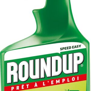 Roundup RPOS1A - Désherbant Jardin Polyvalent Prêt à l'emploi 1 L - Premiers Effets Visibles 1h - Elimine Mauvaises Herbes et mousses par Simple Contact - Produit à Base d'acide pélargonique - 33 m²