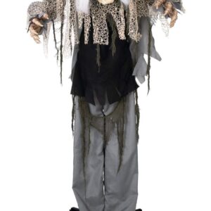 P'tit Clown - Automate Halloween - Animatronique - Animatronics - Décoration Animé, Sonore et Lumineuse - Parfaite pour Une Déco Effrayante - Piles Non incluses (Monstre bossu, 160 cm)