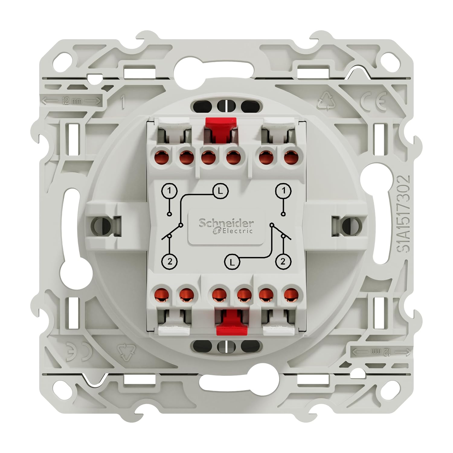 SCHNEIDER ELECTRIC Odace — Double va-et-vient blanc – Image 5
