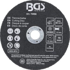 Alternative view of BGS — Jeu de 5 disques à couper inox Ø 75 x 1,0 x 10 mm