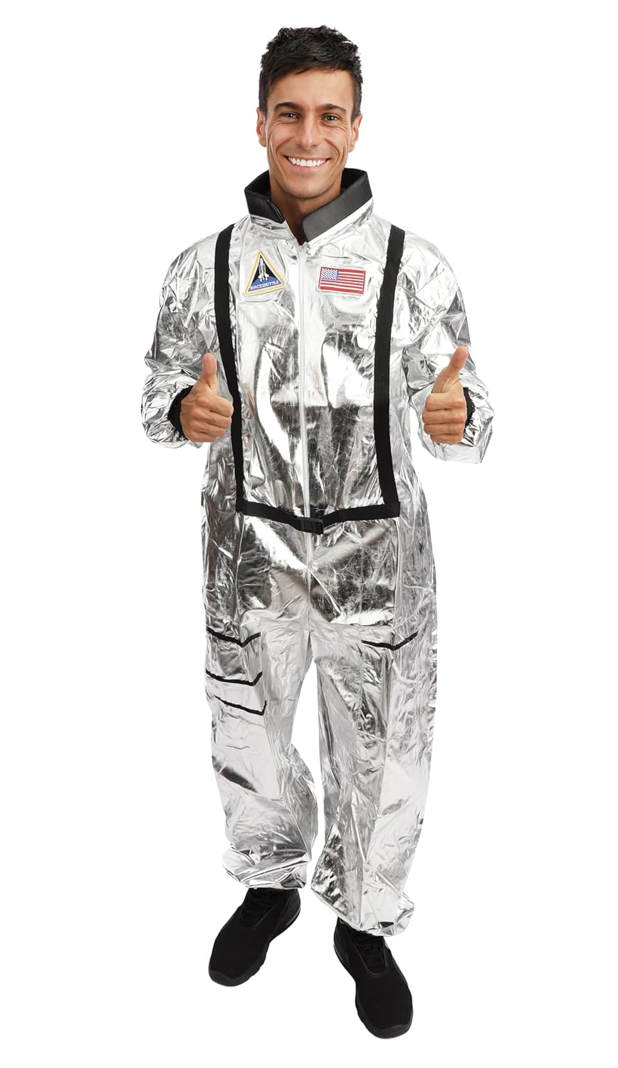 P'TIT CLOWN - 23771 - Costume astronaute - adulte homme - argent - XS
