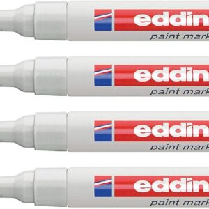 Edding - Marqueur peinture 750 - Pointe 2-4 mm - Industrie, Weiß, Lot de 4