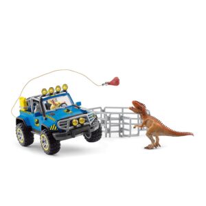 Schleich Voiture Tout-Terrain avec Avant-Poste Dino