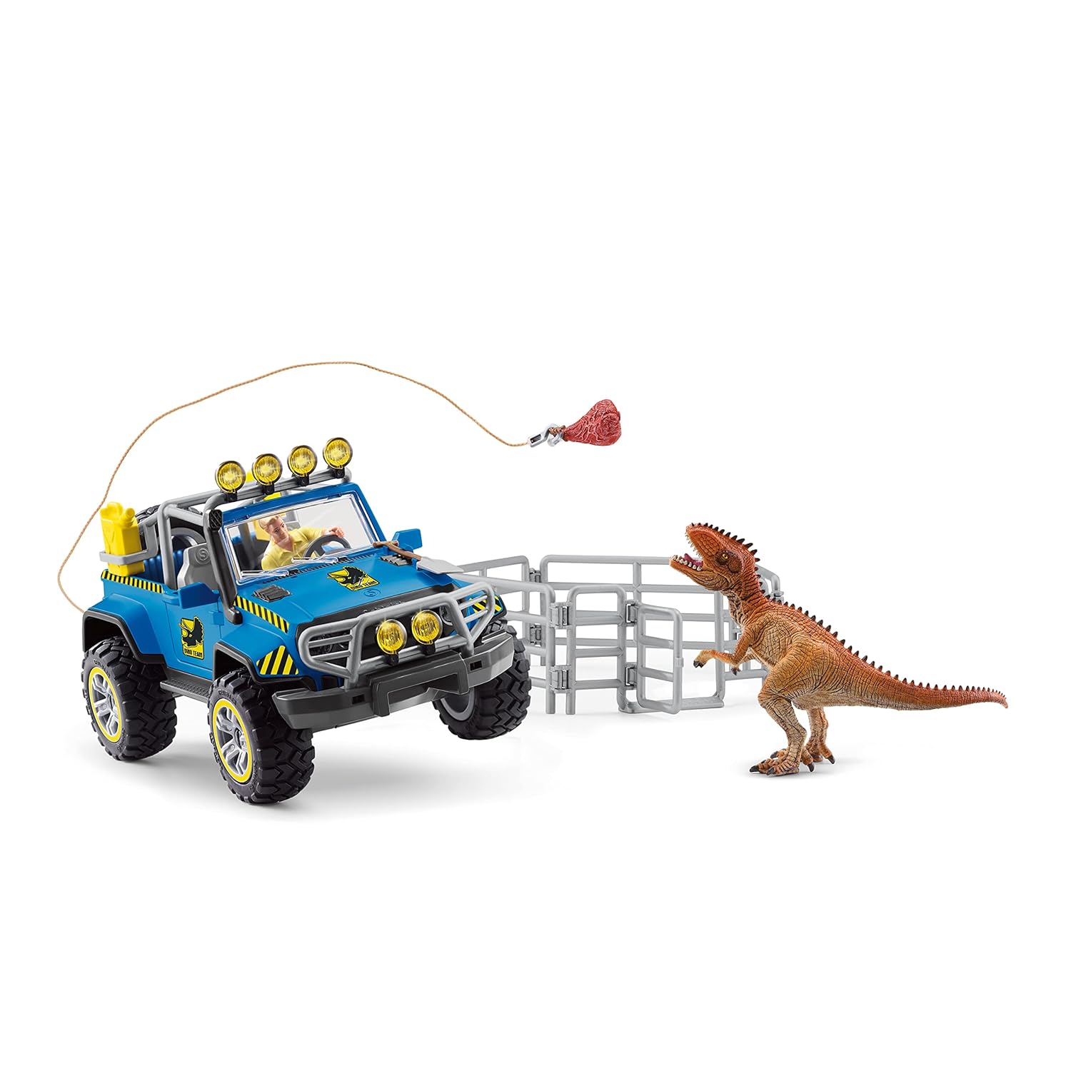 Schleich Voiture Tout-Terrain avec Avant-Poste Dino