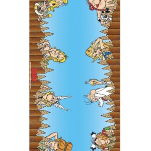 Chemin de table tissu Astérix 3 m - Multicolore