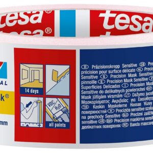 Tesa Ruban de masquage intérieur de précision pour surfaces délicates adhésion légère 50 m x 50mm