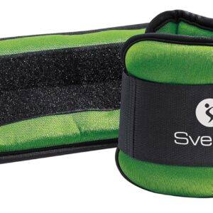 Sveltus 0942_1 kg - Bracelets lestés - 1 kg de lycra (la paire : 1 kg x 2) - Vert