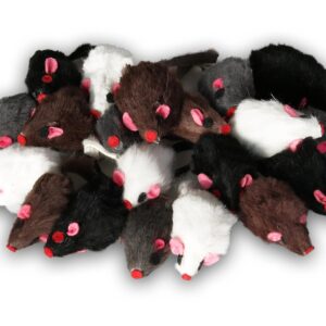 Ebi Jouet en forme de Souris en fourrure véritable, idéal pour chat, 5 cm