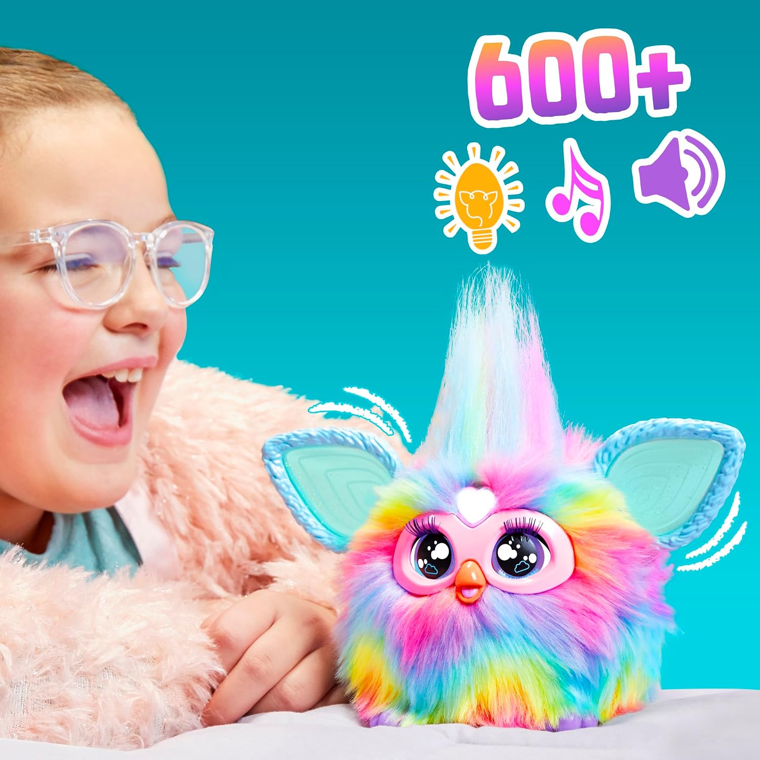 HASBRO Furby Tie Dye — Peluche Parlante lumineuse dans le noir – Image 5