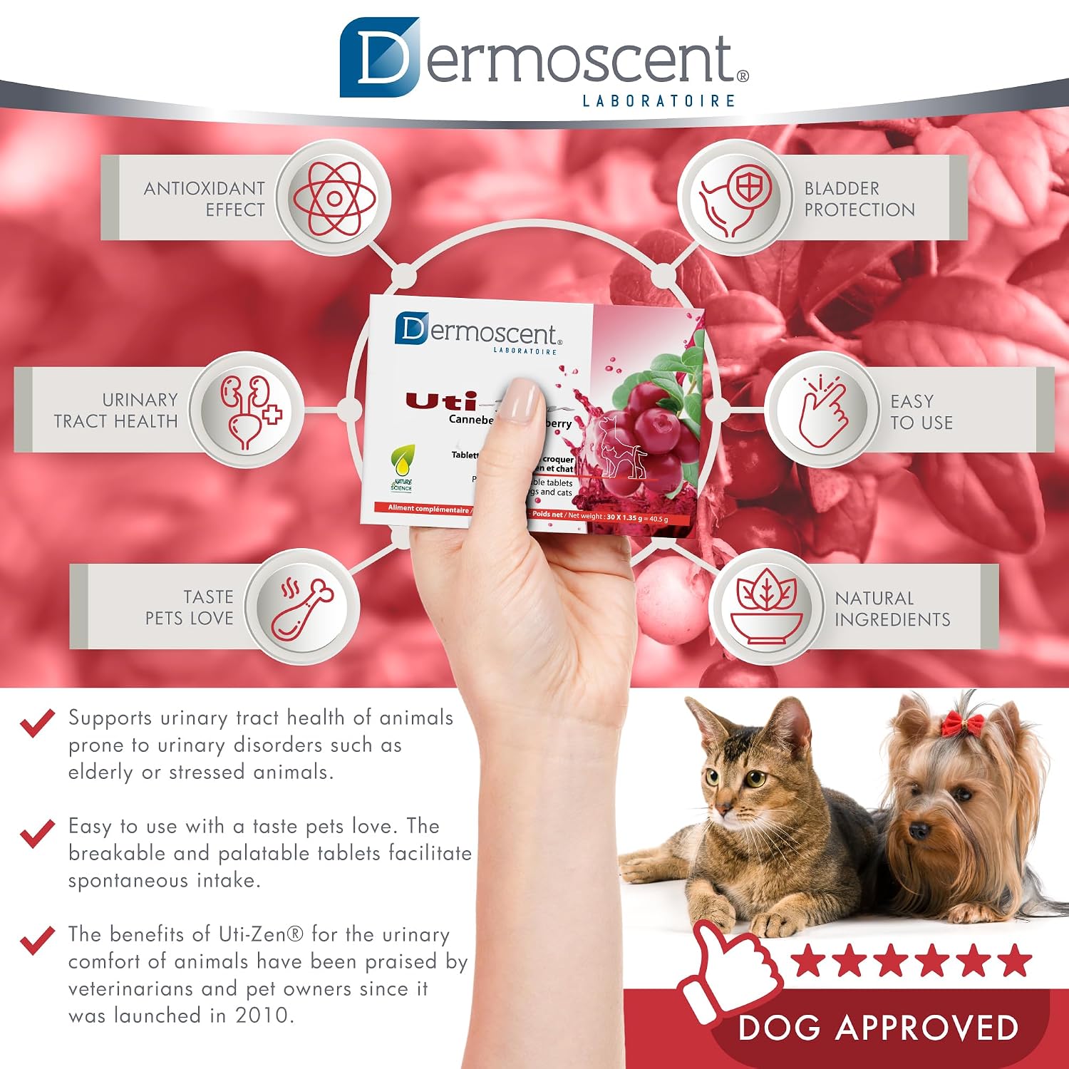 DERMOSCENT UTI-Zen — Complément urinaire chiens & chats x30 – Image 3