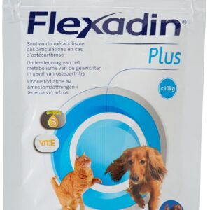 Vetoquinol Flexadin Plus Complément Alimentaire pour Chat/Chien moins de 10 kg 30 Bouchées