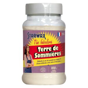 STARWAX THE FABULOUS - Terre de Sommières - Détache à Sec de Nombreux Supports (Tissus Délicats, Sols, et Bien plus) - Argile 100% d'Origine Naturelle - Fabriqué en France - 200 gr