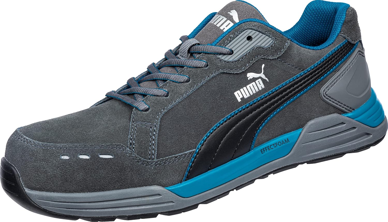 PUMA Safety AIRTWIST Low Chaussures de sécurité S3 ESD HRO SRC Embout en fibre de verre Protection anti-perforation antidérapante résistante à la chaleur sans métal pour homme, gris, 41 EU