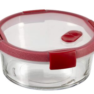 CURVER Smart Cook — Récipient rond en verre 1,2 L Rouge