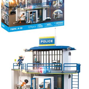 Playmobil | Action Heroes | Poste de Police avec Local de Recherche | Jouet de Police Plein d'action | avec de Nombreux détails passionnants | pour Enfants à partir de 4 Ans | 71874