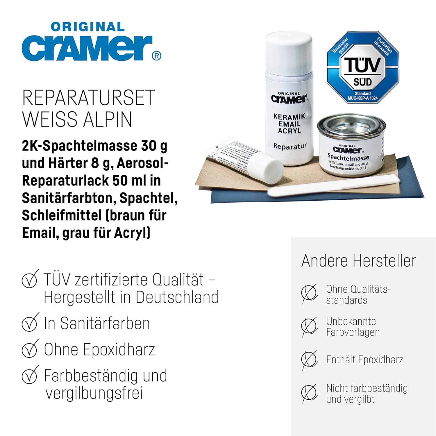 CRAMER — Kit de réparation sanitaire blanc – Image 3