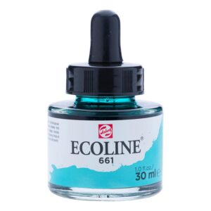 Ecoline Bouteille d'aquarelle liquide 30 ml Vert turquoise 661 (11256611)