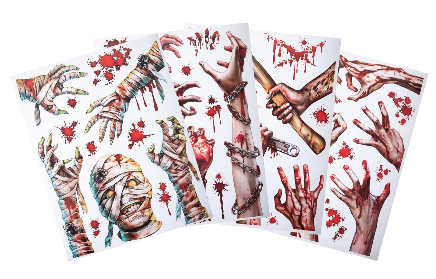 P'TIT CLOWN - 17110 - Stickers électrostatiques Halloween - Modèle Aléatoire - Décoration Effrayante