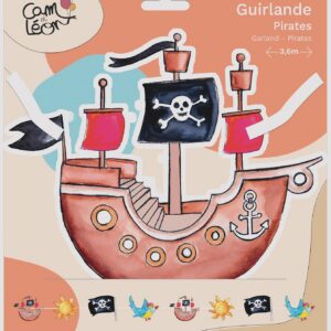 Alternative view of CAM ET Leon — Kit déco d’anniversaire pirate guirlande 3,6 m