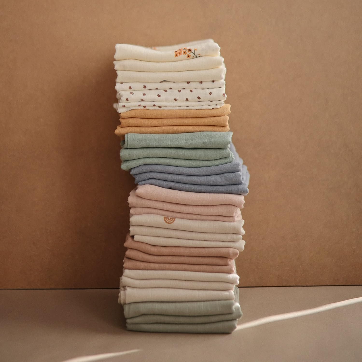 MUSHIE — Lot de 3 Langes en Mousseline 58 x 60 cm — Blush – Image 5