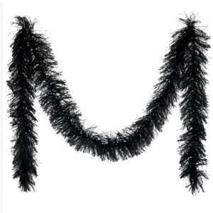 P'tit Clown - Boa Polyester - Longueur 180 cm - Unisexe - Accessoire parfait pour Déguisement, Charleston, Années 20, Flapper, Carnaval, Fête costumée (Noir)