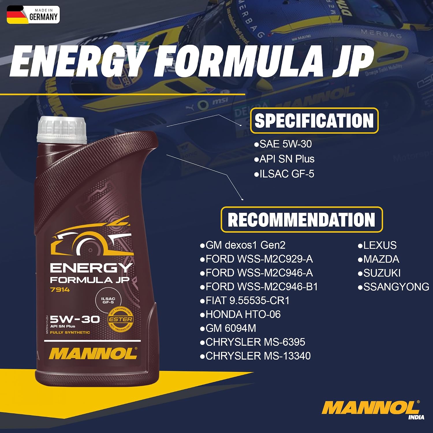 MANNOL Energy Formula JP — Huile moteur 5W-30 4L – Image 4