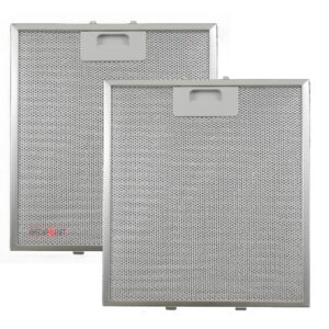 Lot de 2 filtres en aluminium pour hottes 267 x 305 x 9 mm, compatible Elica