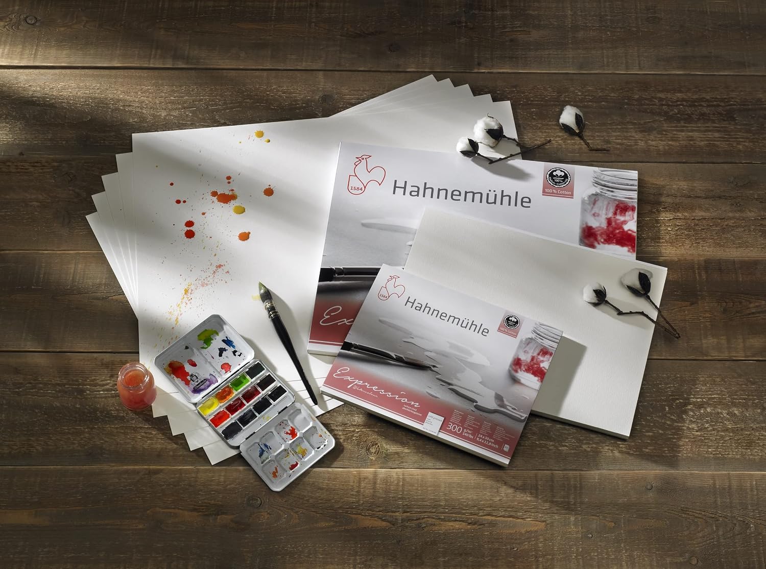 HAHNEMUHLE — Bloc d'aquarelle blanc taille L – Image 2