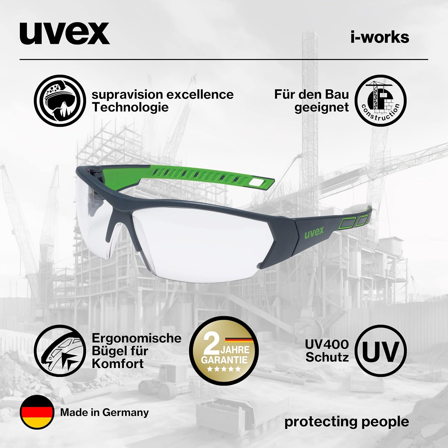 UVEX i-Works — Lunettes de Protection UV400 Antibuée – Image 5
