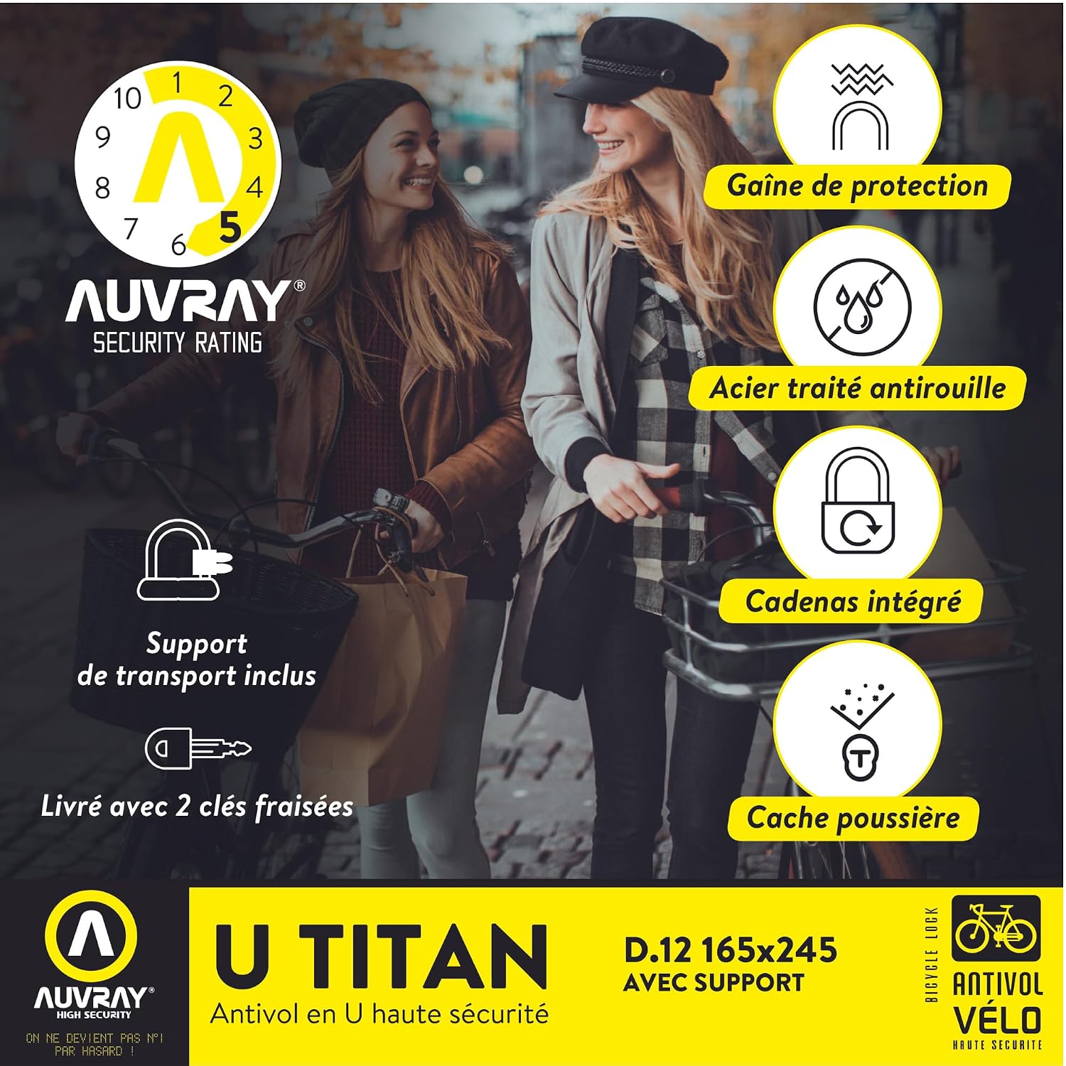 AUVRAY Titan 245 — Antivol U avec support – Image 3
