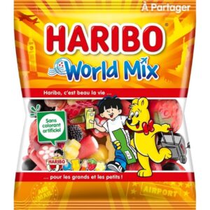 HARIBO - World Mix - Assortiment De Bonbons - Tétines, Crocos, Dragibus & Plus - Sans Colorants Artificiels - Sachets - 10 x 200 g