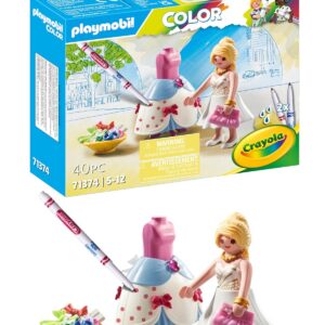 Playmobil 71374 Tenues de soirée - Color - Crée de Nouvelles Histoires à tes Couleurs - avec des feutres effaçables à l'eau - Dès 5 Ans