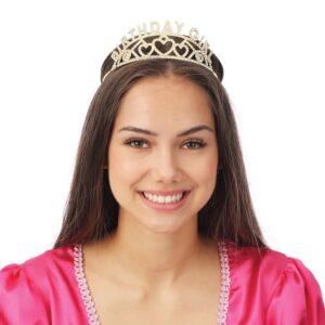 P'TIT CLOWN - 24264 - Diadème Birthday Girl - métal - or