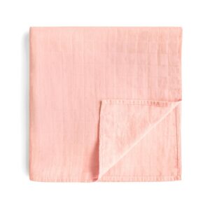 mushie Couverture D'emmaillotage en Mousseline pour Bébé | Naissance 0-3 Mois | Coton Organique | Gigoteuse pour Bébé | Prélavée | Couverture de Réception | Fabriquée au Danemark | Rose Vanilla