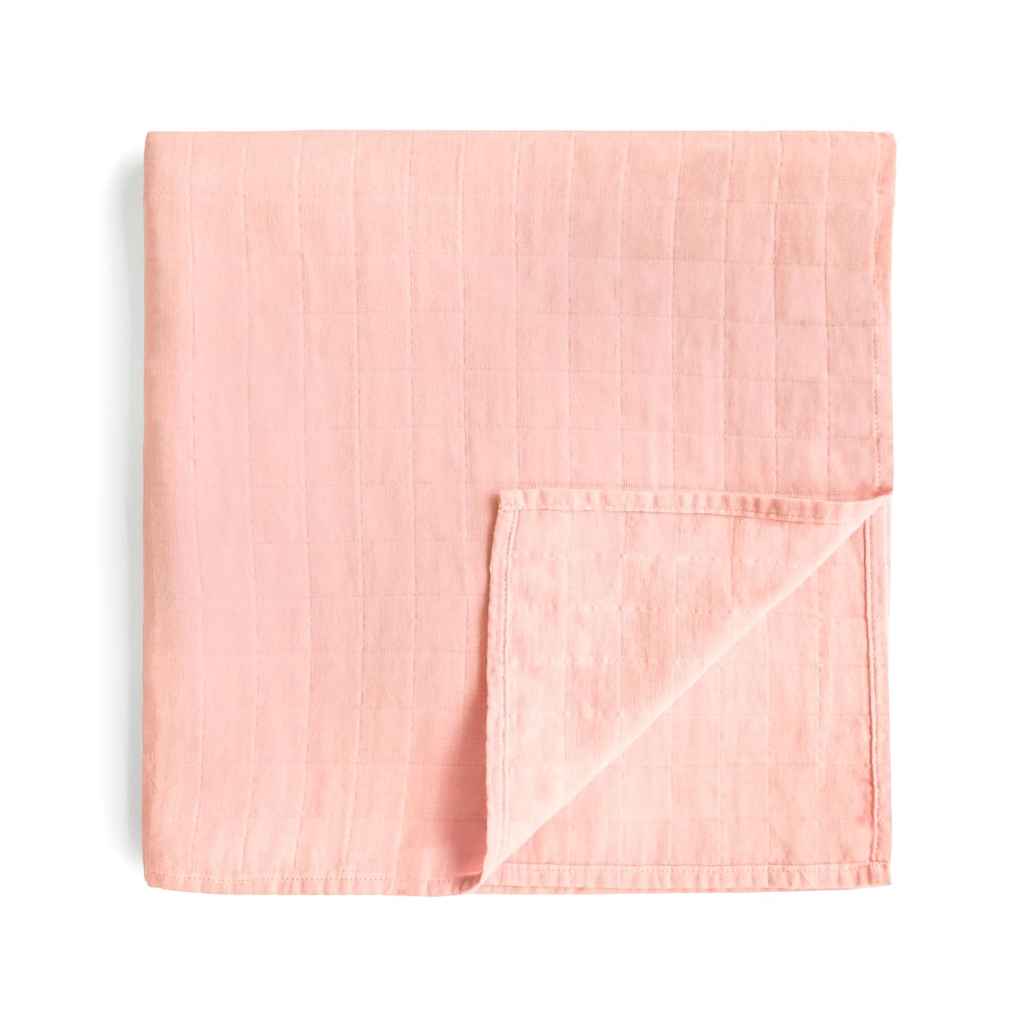 mushie Couverture D'emmaillotage en Mousseline pour Bébé | Naissance 0-3 Mois | Coton Organique | Gigoteuse pour Bébé | Prélavée | Couverture de Réception | Fabriquée au Danemark | Rose Vanilla