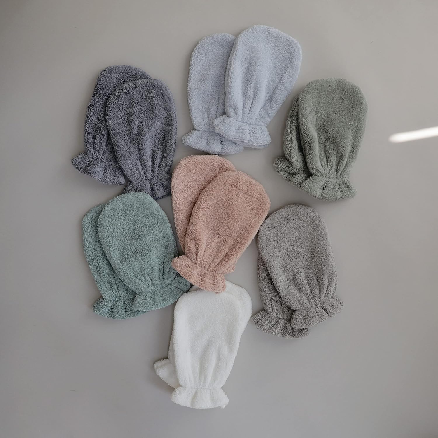MUSHIE — Lot de 2 Gants de Bain en Coton Bleu – Image 4