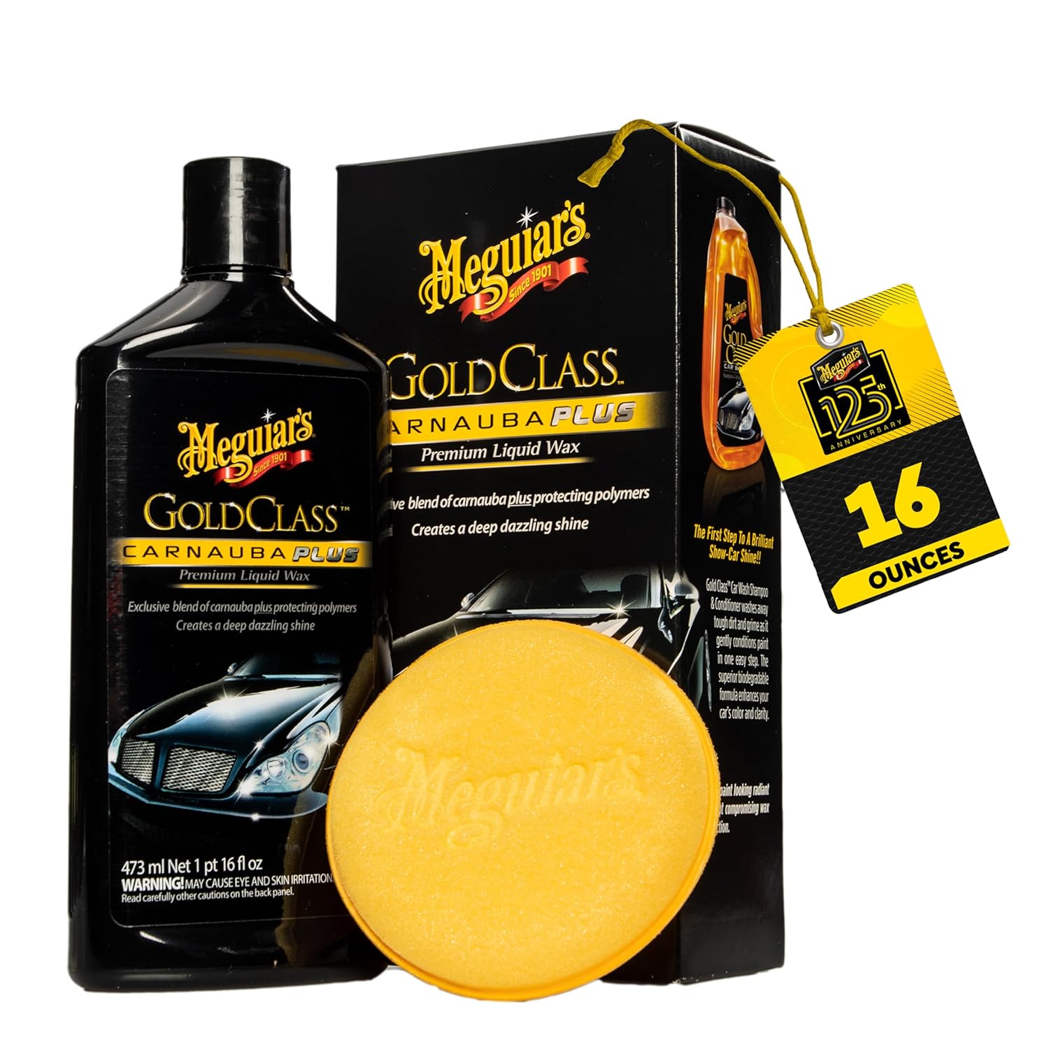 MEGUIAR'S G7016 Gold Class Carnauba Plus, Cire Liquide Premium 473 ML (16 Oz)