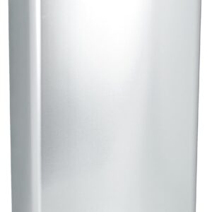 CURVER Decobin - Poubelle rectangulaire à pédale, 50L - Fermeture Douce - Aspect Métal - Pour Cuisine, Bureau, Salle de Bain - 39 x 29 x 72 cm - Gris - Recyclé, Packaging renforcé